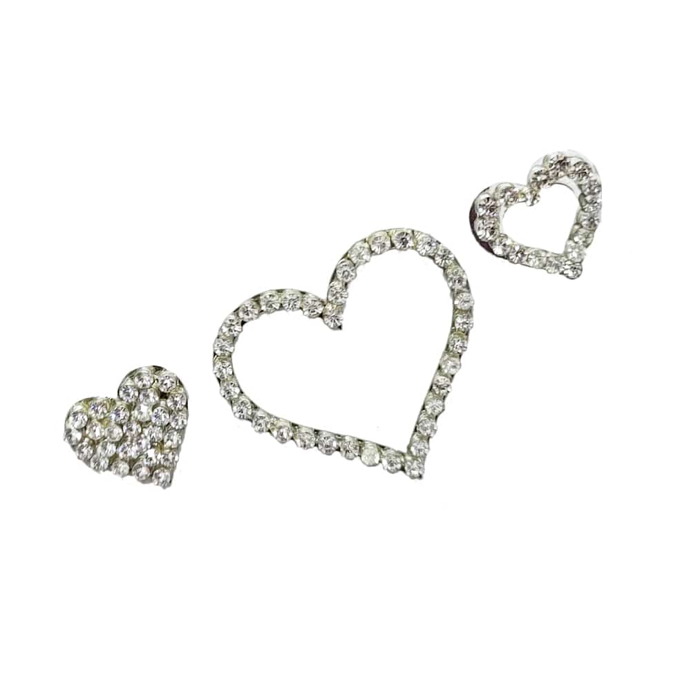 Comet Busters Silver Stone Work Temporary Heart Body Tattoo Body Jewels (BJ183) - India shopping