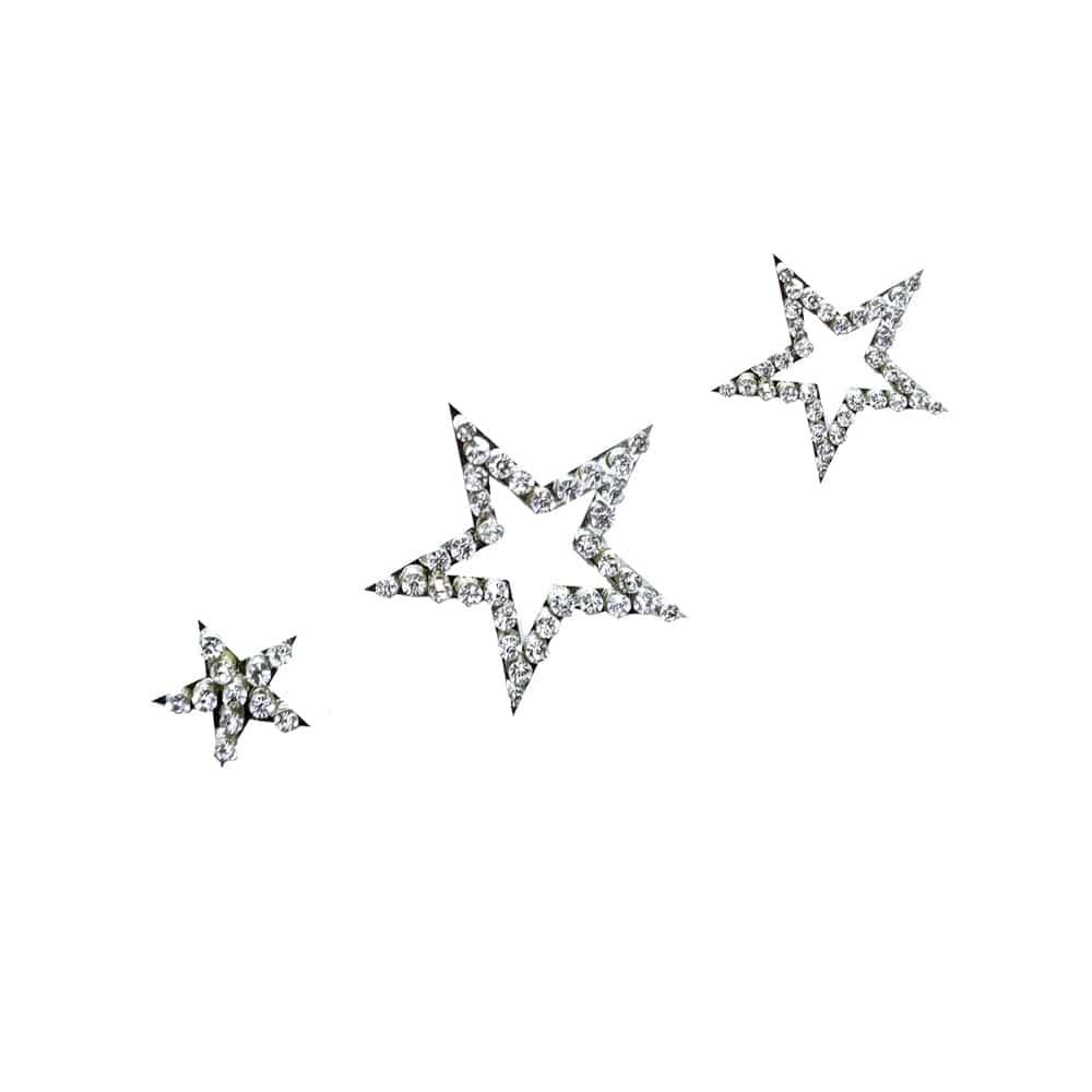 Comet Busters Silver Stone Work Temporary Star Body Tattoo Body Jewels (BJ182) - India shopping