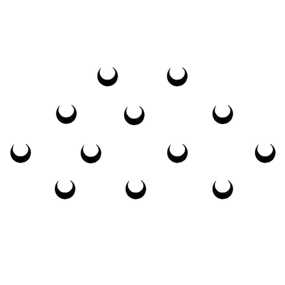 Comet Busters Small Black Moon Bindis (BIN546) - India shopping