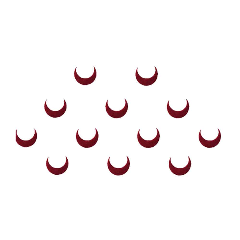 Comet Busters Small Maroon Moon Bindi (7 mm) (BIN469) - India shopping