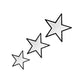 Comet Busters Star Glitter Water Tattoo with Black Border (BJ122)