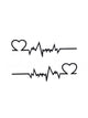Comet Busters Temporary Couple Tattoo - Heartbeat (Set of 2) - Cute Temporary Tattoos Stick On Sticker (BJ045)