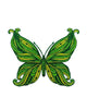 Comet Busters Temporary Glitter Butterfly Tattoo Stick Ons (Green)