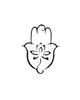 Comet Busters Temporary Hamsa With Lotus Tattoo Sticker