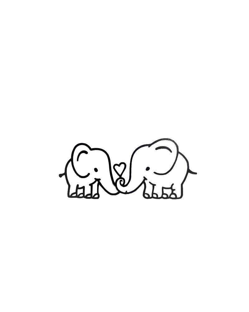 Comet Busters Temporary Tattoo - Elephant (Set of 1) - Cute Temporary Tattoos Stick On Sticker (BJ047) - India shopping