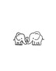 Comet Busters Temporary Tattoo - Elephant (Set of 1) - Cute Temporary Tattoos Stick On Sticker (BJ047)