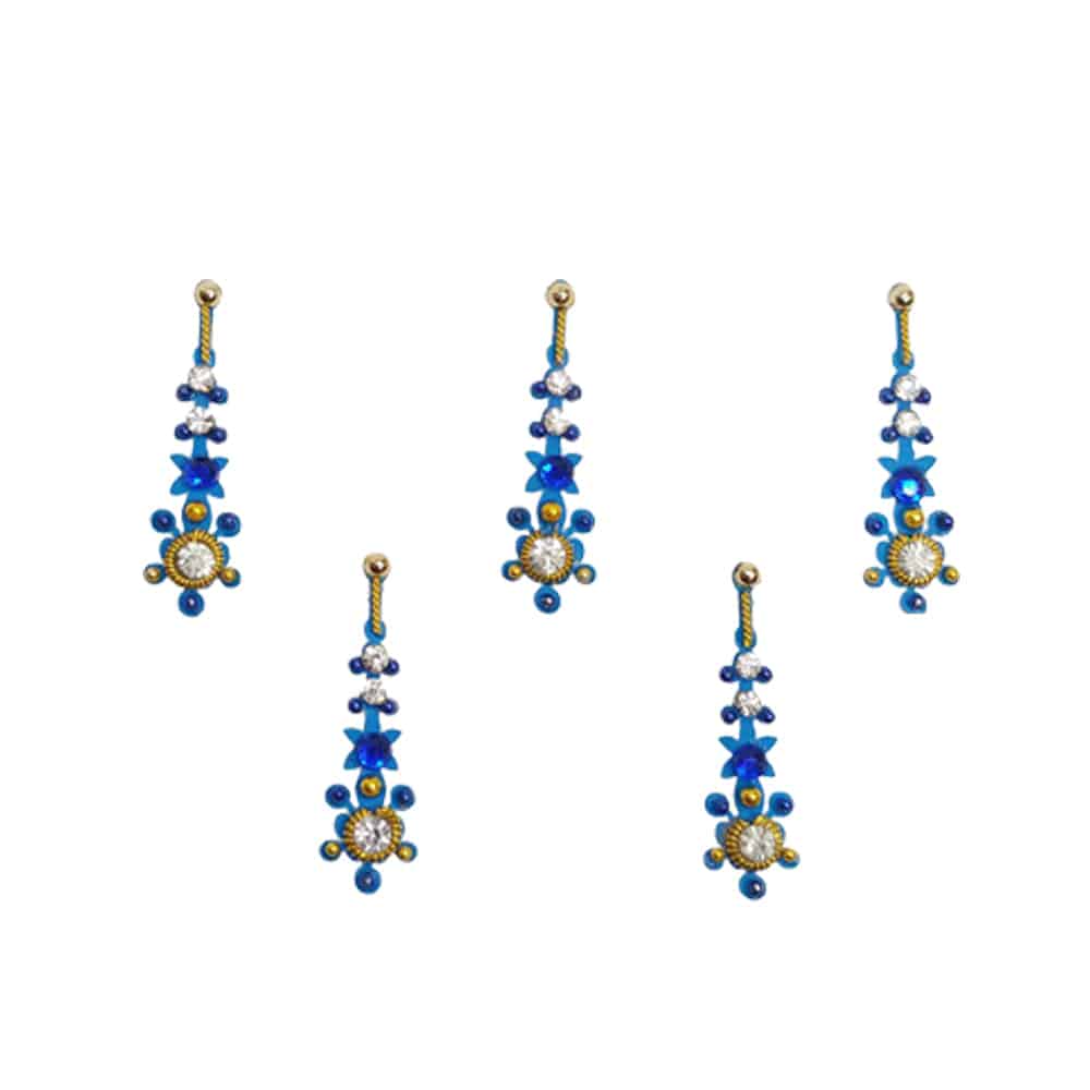 Comet Busters Traditional Long Blue Bindis (BIN029) - India shopping