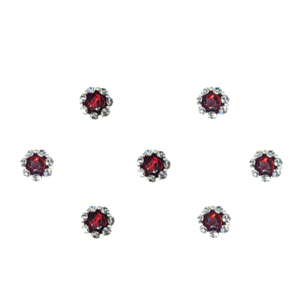 Comet Busters Traditional Maroon Stone Bindi With Border (BIN616) - India shopping