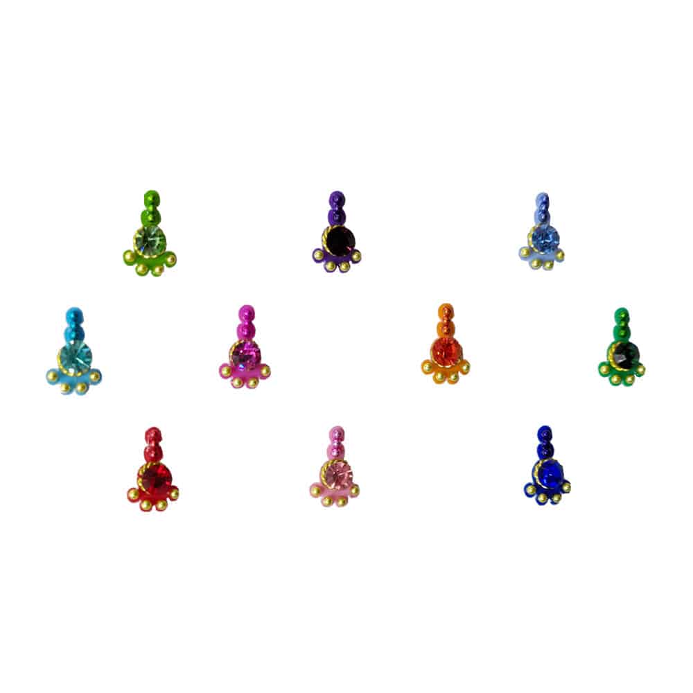 Comet Busters Trendy Colorful Bindis With Stone (BIN1109) - India shopping