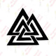 Comet Busters Triangle Viking Symbol Temporary Tattoo Sticker (BJ98)
