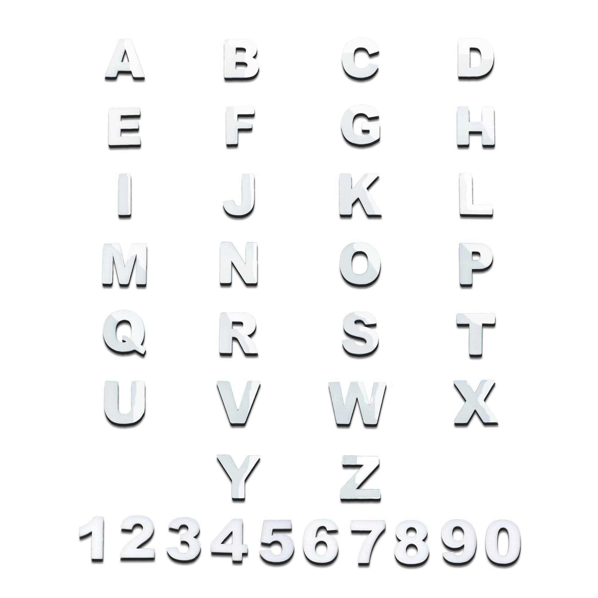 Comet Busters White PVC Uppercase Alphabet Letters and Numbers for Hom