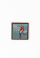 Blue Colour Hand-Painted Parrot Wall Frame - Aluminum Cutout