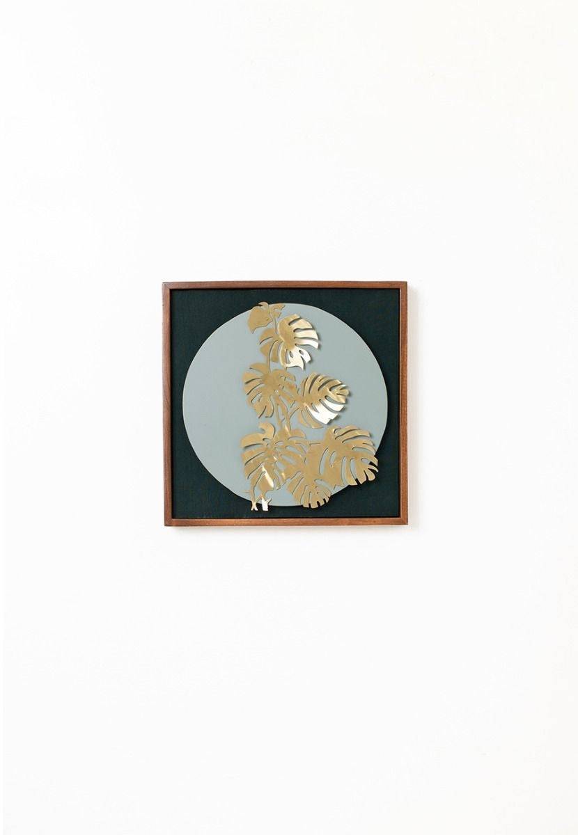 Brass Cutting Leaf Wall Frame - India shopping