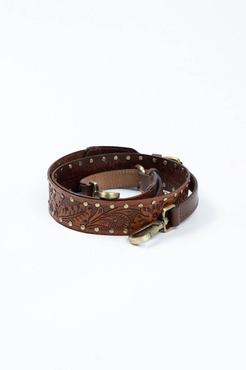 Brown Leather Bag Belt - India shopping