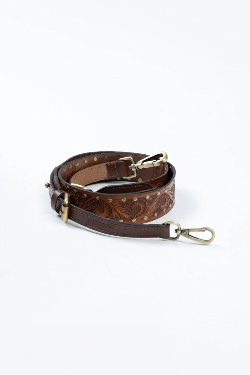 Brown Leather Belt Bag - India shopping