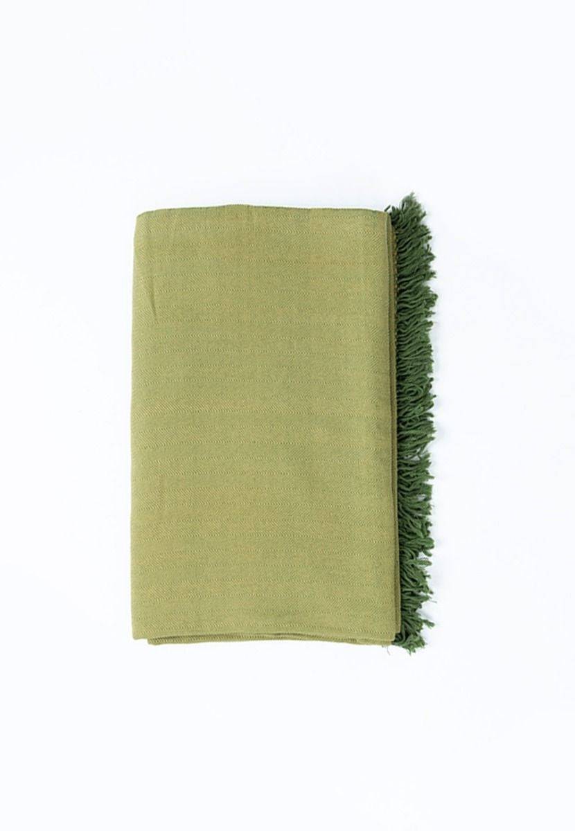 Green Handwoven Cotton Bedsheet Set - India shopping