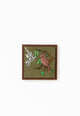 Mashru Wall Frame with Hand-Painted Bourke's Parrot - Aluminum Cutout
