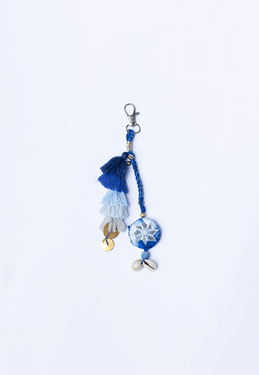 Shades of Blue Keychain - India shopping