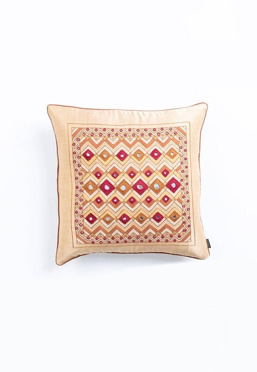 Beige Cushion Cover - India shopping