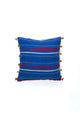 Blue Hand-Woven Cotton Cushion Cover