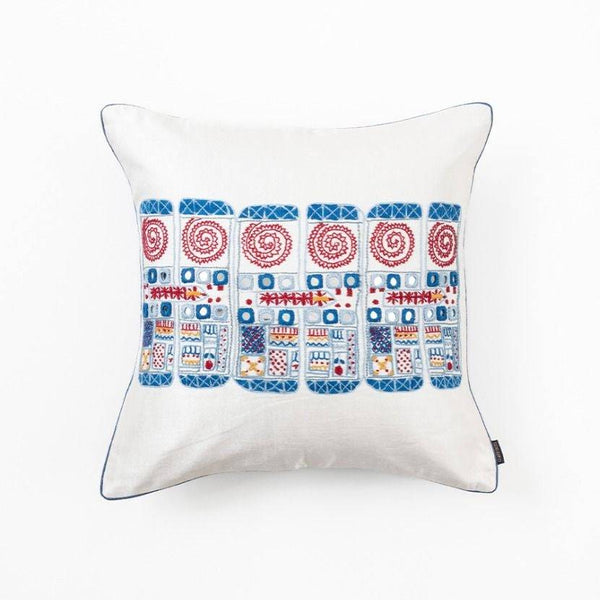White Hand-Woven Cushion Cover