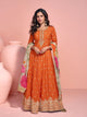Orange Suit With Embroidery Work | Ready To Wear
