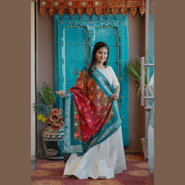 Chaniya choli -Ready to Wear Gaji silk fabric with full handwork detailing - India shopping