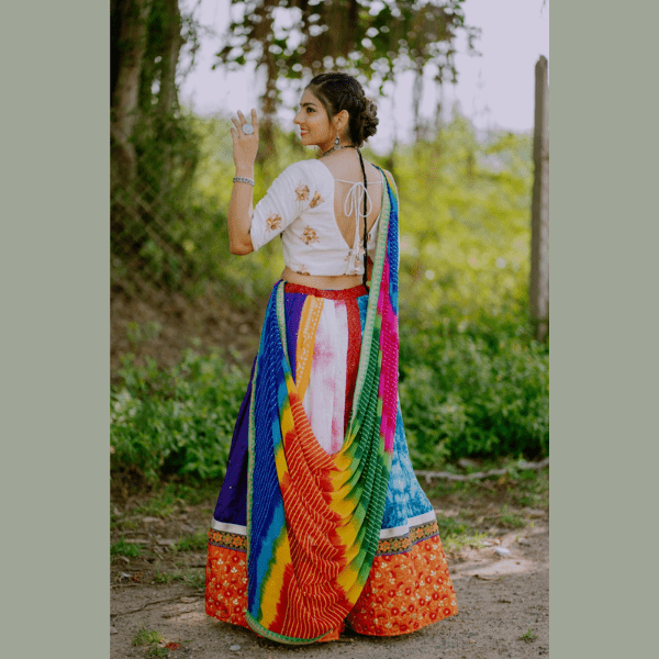 Multi colour Ready to Wear chaniya choli with Butta Work Blouse - India shopping