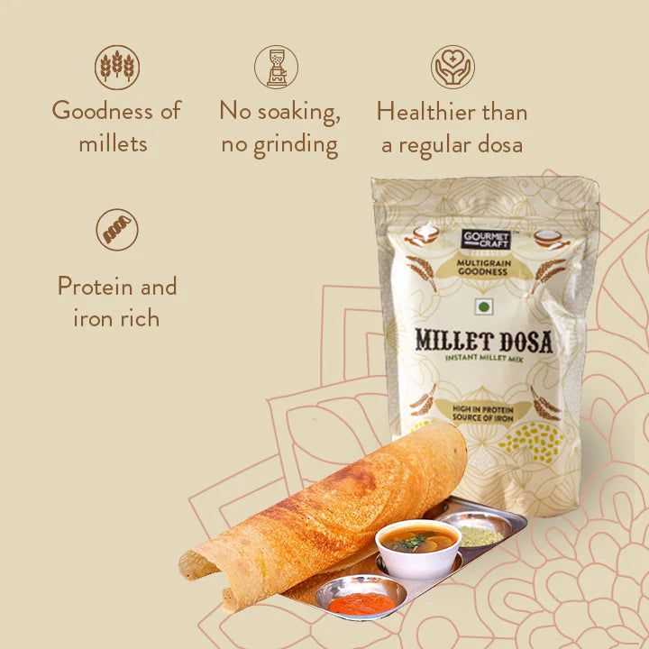 Gourmet Craft Multigrain Millet Dosa Mix (250 gms- [SET OF 2]