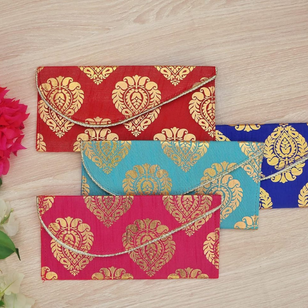 Silk Embellished Shagun Envelope | Set Of 50