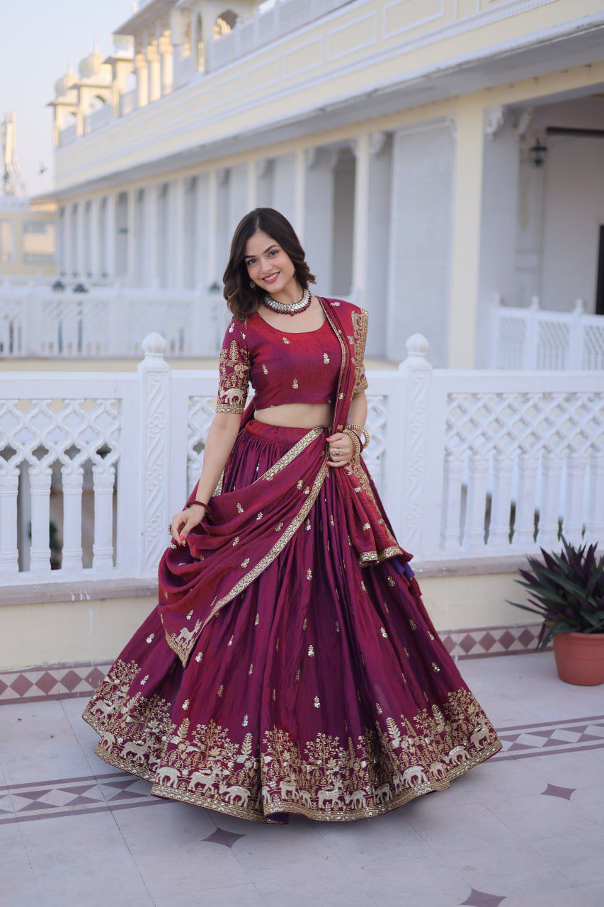 Designer Heavy Sequins & Embroidered Lehenga Choli | Ready To Wear