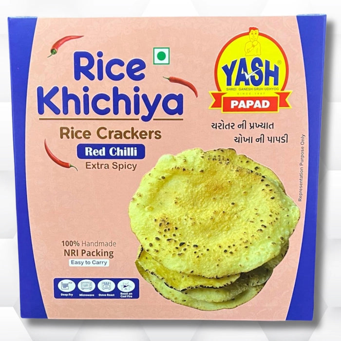 Yash Rice Red Cracker Extra Spicy Papad | 500 gms