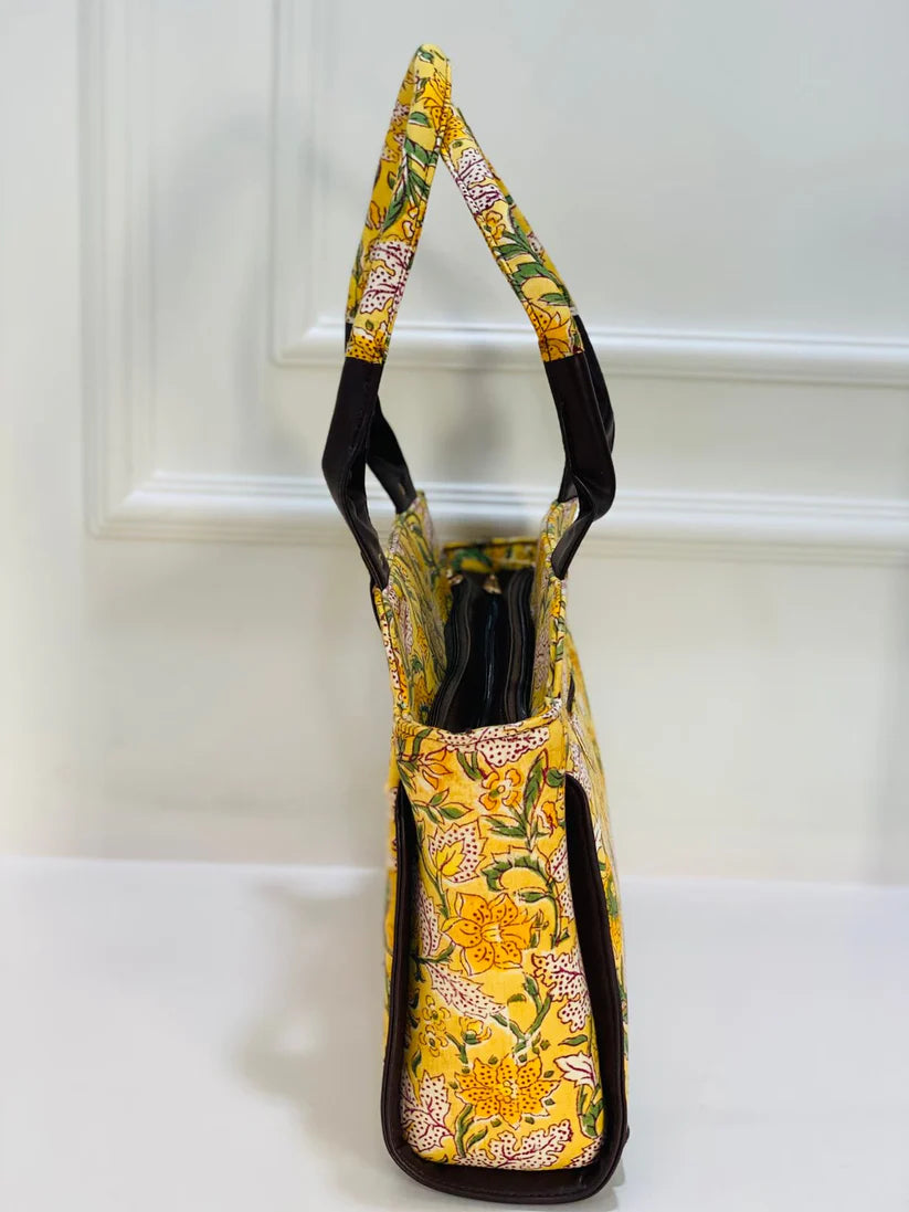 Classical Tote Yellow Bag For Women