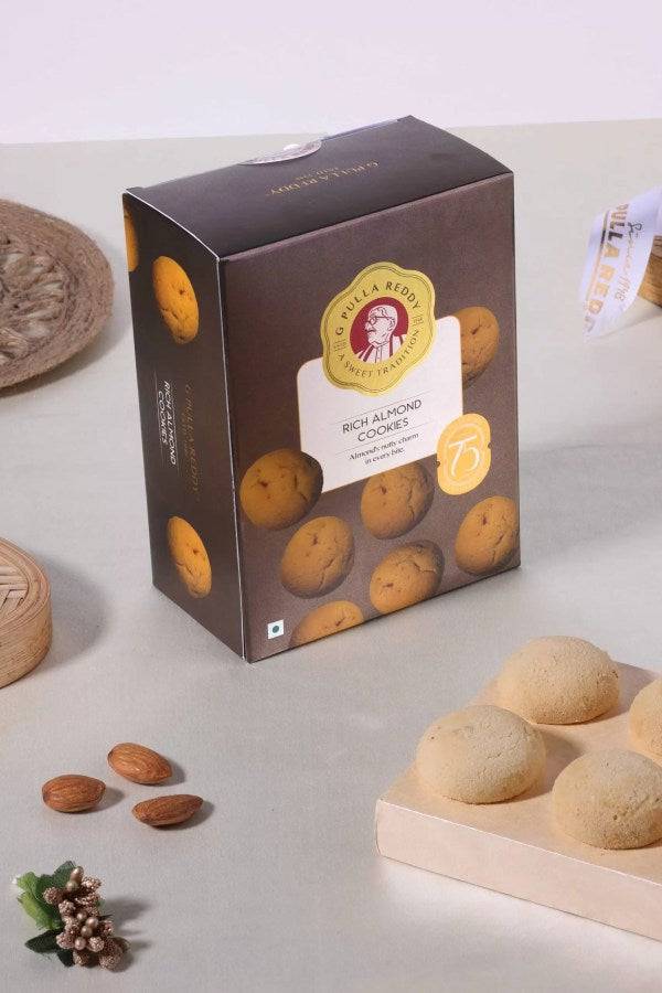 G Pulla Reddy Sweets Rich Almond Cookies 150 gms - India shopping