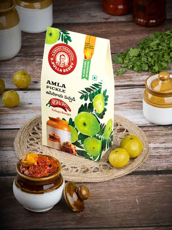 G Pulla Reddy Sweets Amla Pickle 400 gms - India shopping