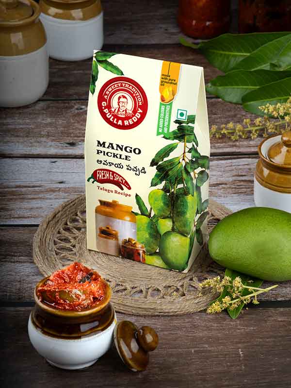 G Pulla Reddy Sweets Mango Pickle Flight Pack 400 gms - India shopping