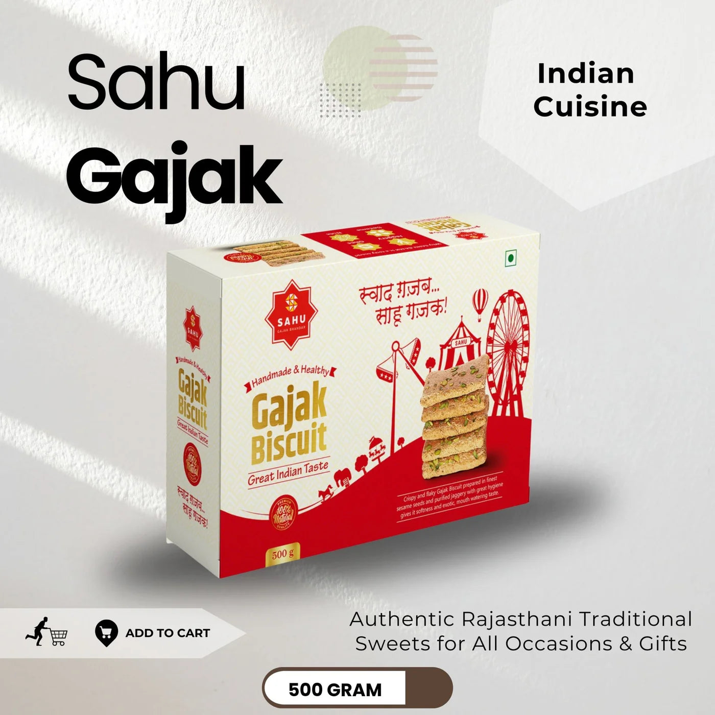 Sahu Gajak Gajak Biscuit 500 gms