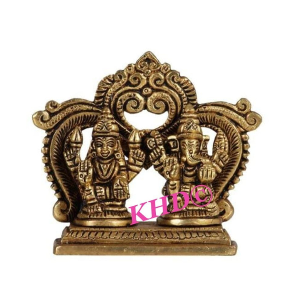 Ganesh -Laxmi Ji Idol Murti -Brass