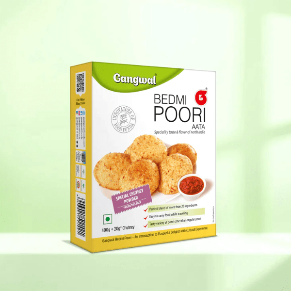 Gangwal Bedmi Poori Atta with Chutney powder - 400 gms - India shopping