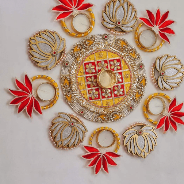 Rangoli with tea-lighter - India shopping