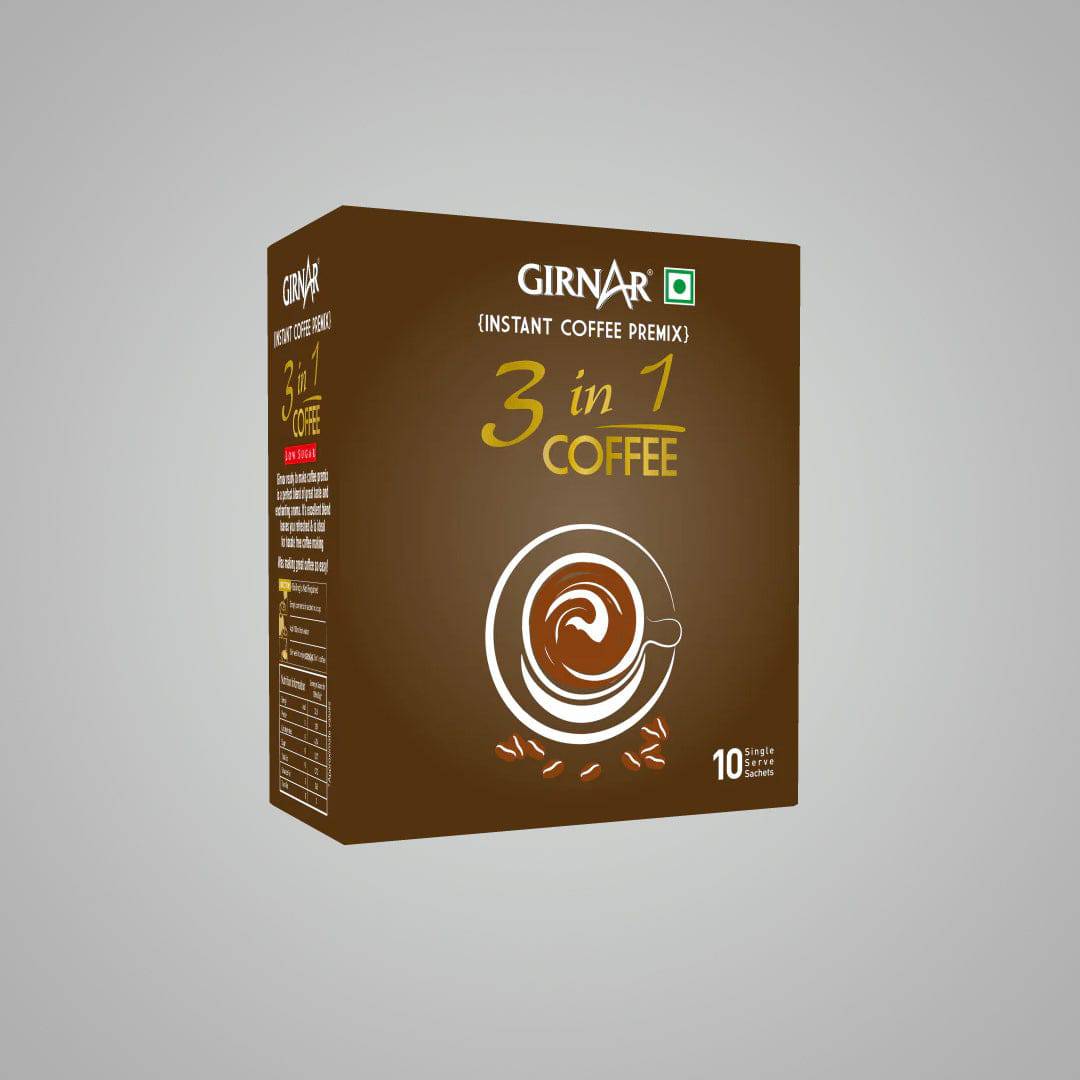 Girnar 3-in-1 Coffee Instant Coffee Premix - 200 gms - India shopping