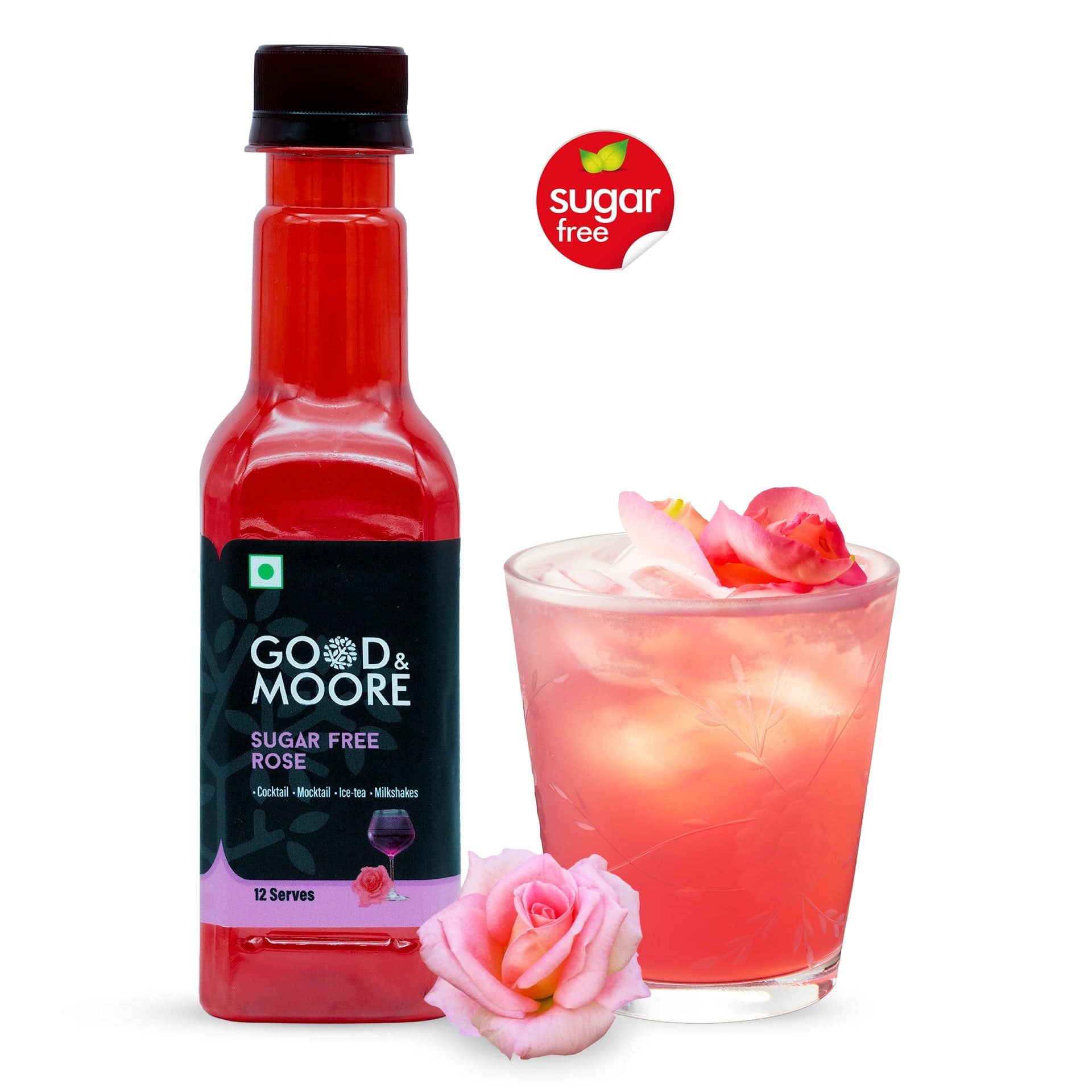 Good & Moore Sugar free Rose Syrup  |250 ML | 750 ML - India shopping