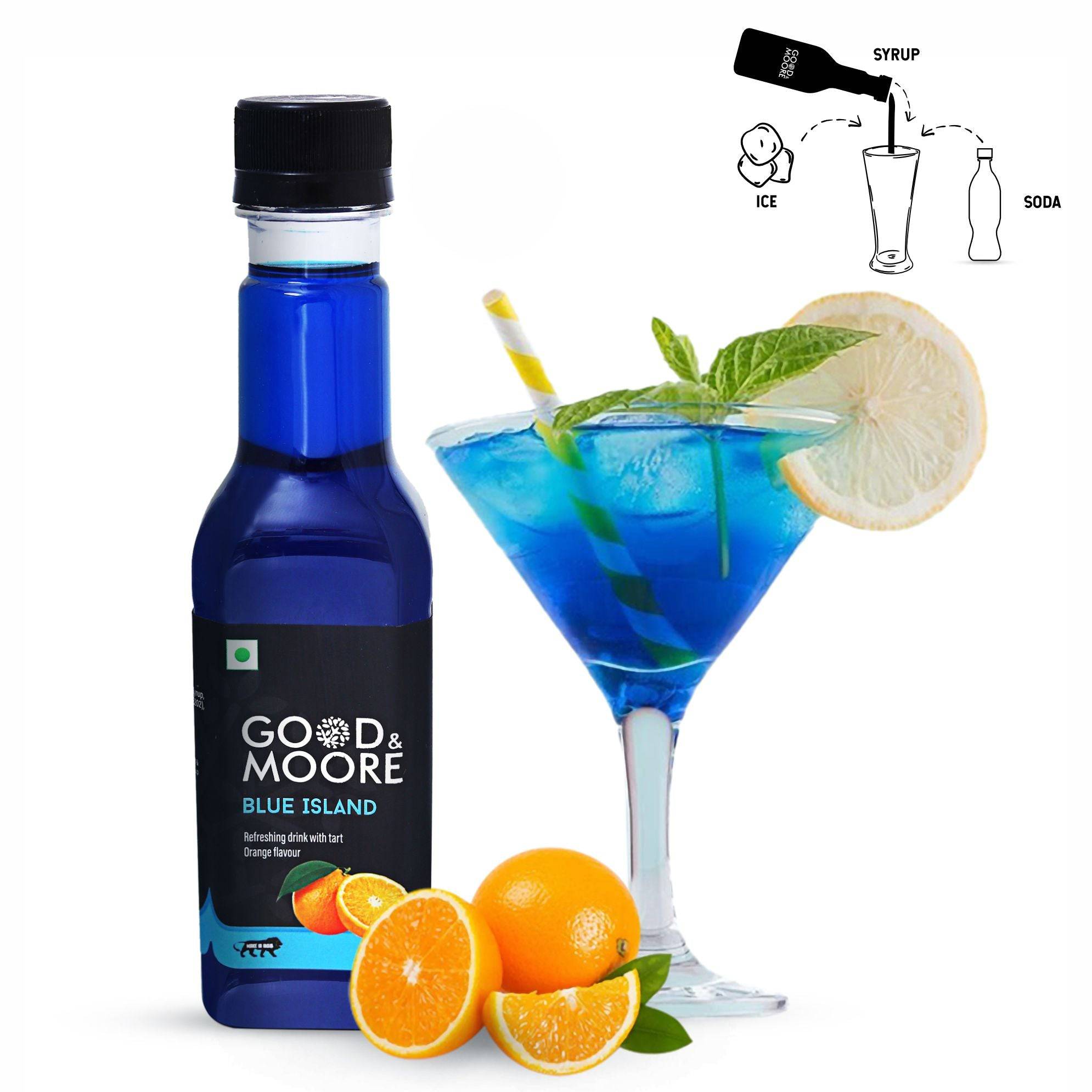 Good & Moore  Blue Island Syrup | 250 ML | 750 ML - India shopping