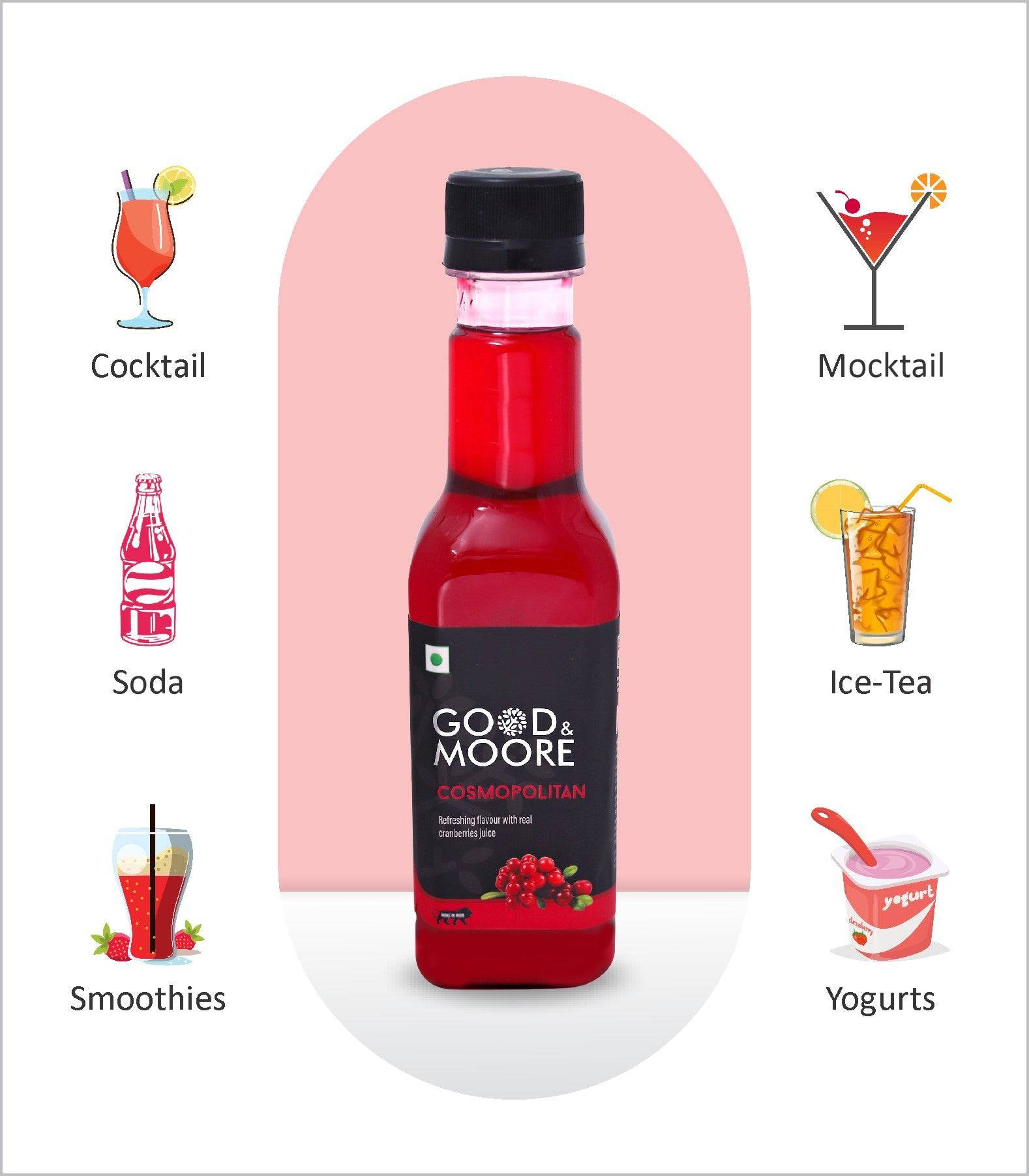 Good & Moore  Cosmopolitan Syrup | 250 ML | 750 ML - India shopping