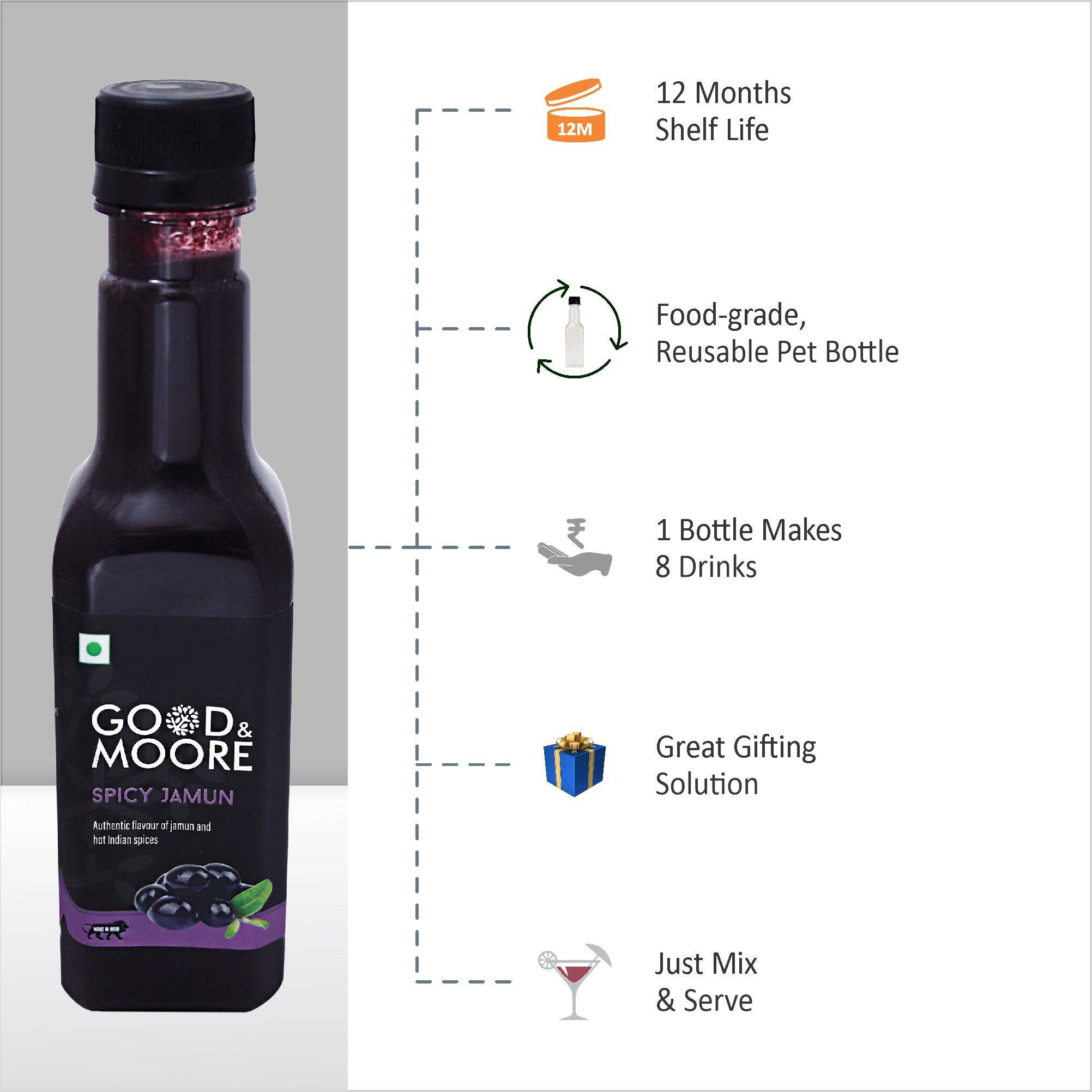 Good & Moore  Spicy Jamun Syrup |250 ML | 750 ML - India shopping