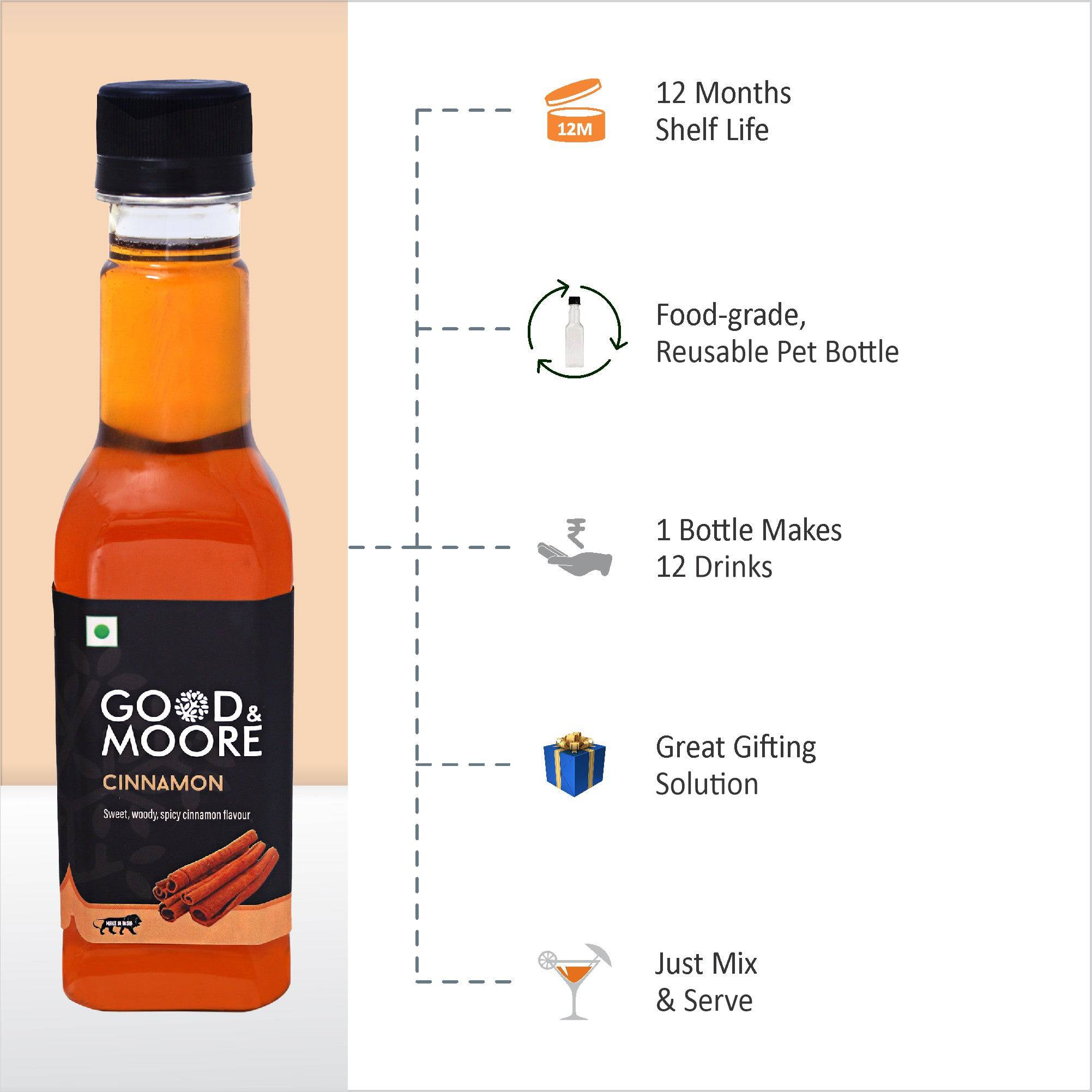 Good & Moore  Cinnamon Syrup | 250 ML | 750 ML - India shopping