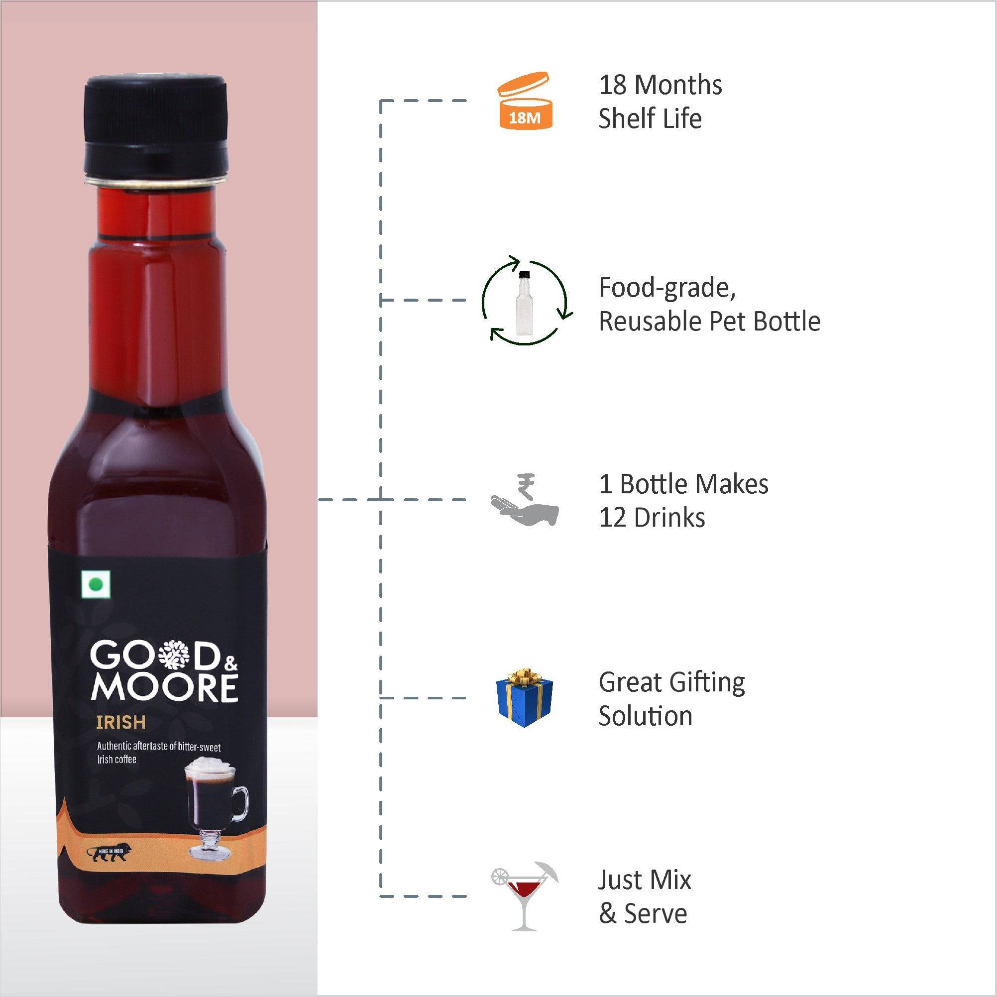 Good & Moore  Irish Syrup | 250 ML | 750 ML - India shopping