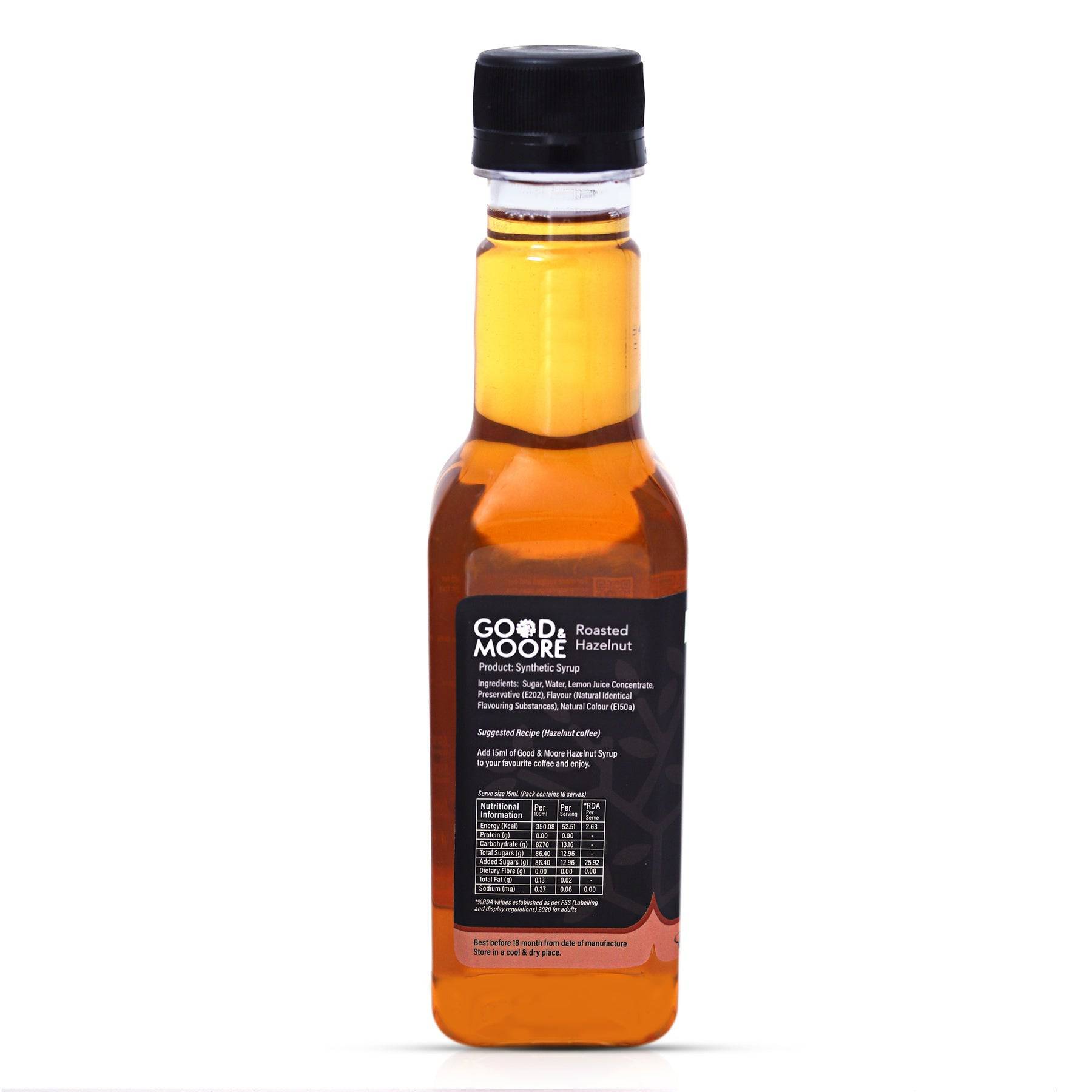 Good & Moore  Roasted Hazelnut Syrup | 250 ML | 750 ML - India shopping