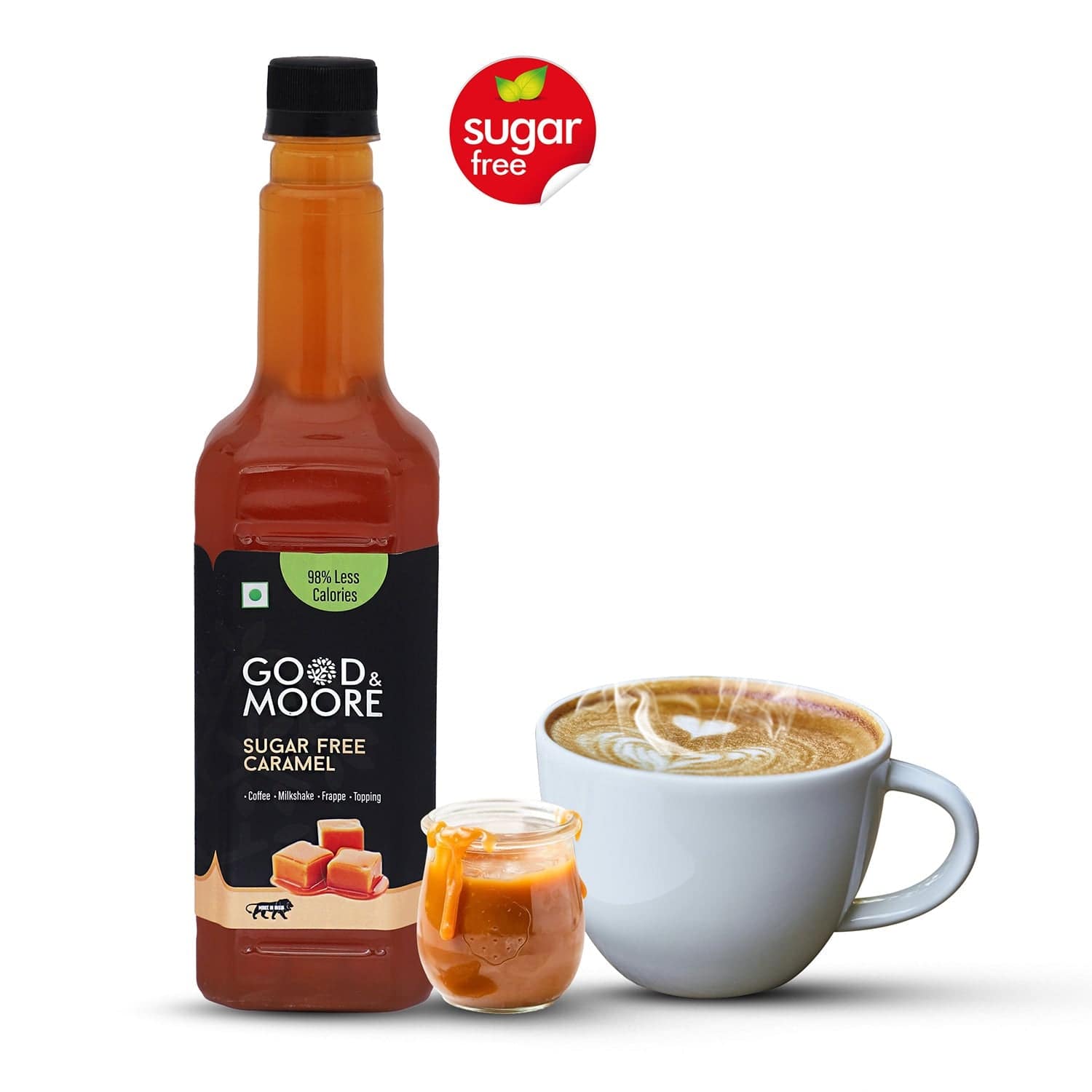 Good & Moore  Sugar free Caramel Syrup |250 ML | 750 ML - India shopping