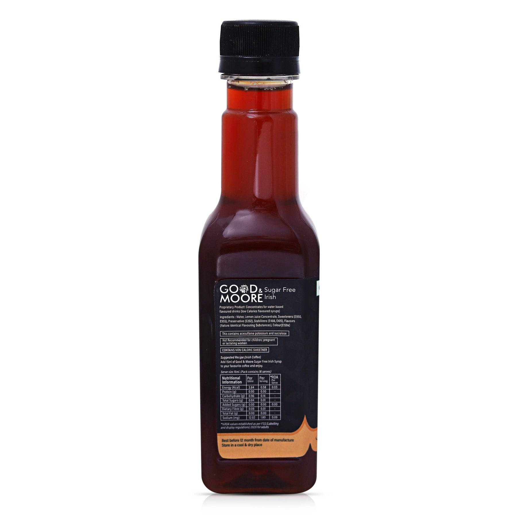 Good & Moore Sugar free Irish Syrup  |250 ML | 750 ML - India shopping